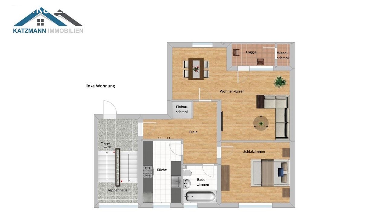Charmante, helle 2 ½ Zimmerwohnung mit Loggia und sehr guter Raumaufteilung in Brühl-Kierberg zu verkaufen