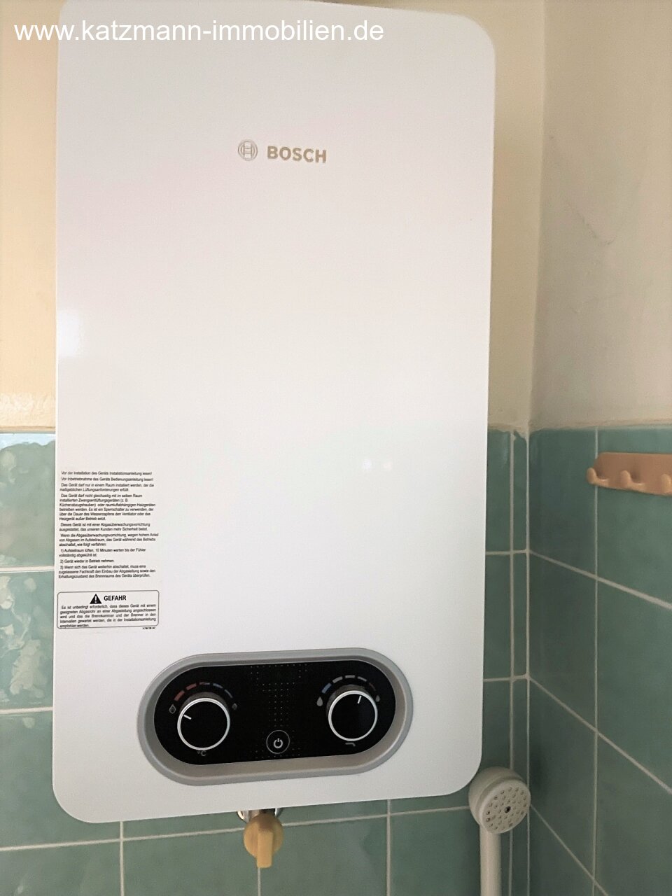 Bosch Gas-Durchlauferhitzer im Bad (2021)