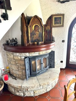 Kamin im Esszimmer