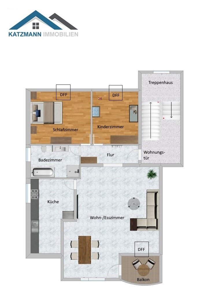 Exceptional 3-4 room apartment for sale, including roof terrace, cellar, attic, and parking space.