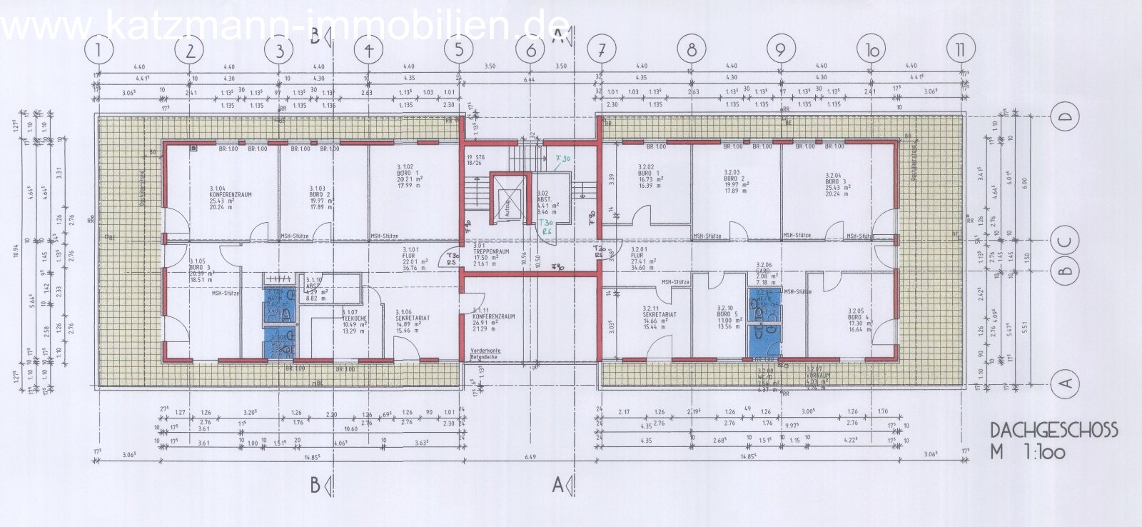 Exklusives Büro-/Verwaltungs-/Schulungsgebäude mit Staffelgeschoss u. großem Grundstück (3.001 m²) zu verkaufen