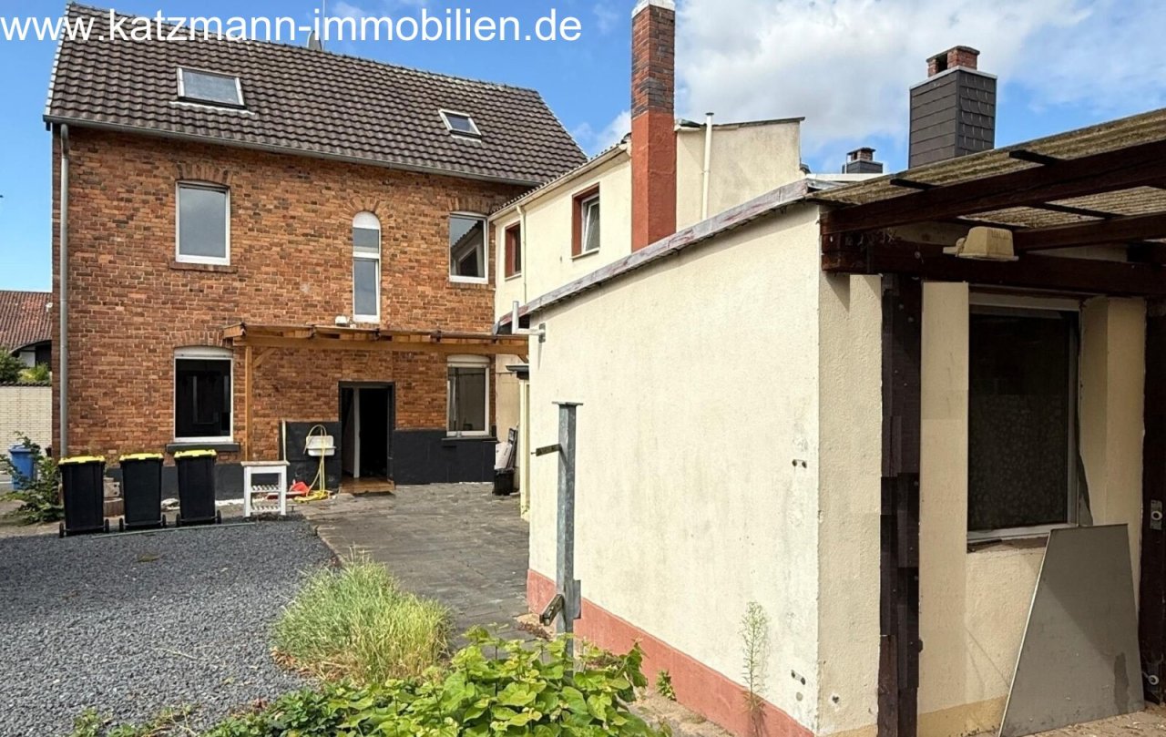 Rückansicht der Gebäude