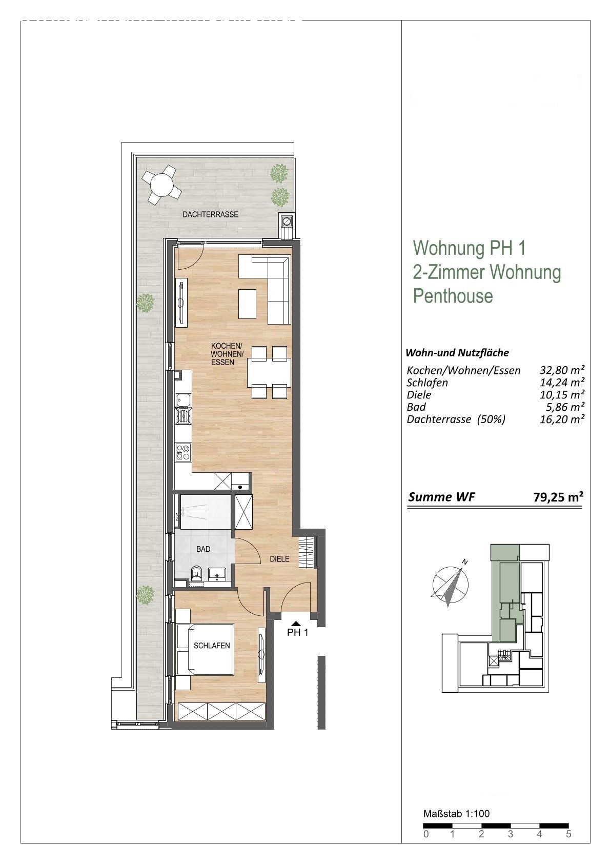 Exklusive Penthouse-Wohnung mit TG-Stellplatz zu vermieten – barrierefrei u. zentrumsnah